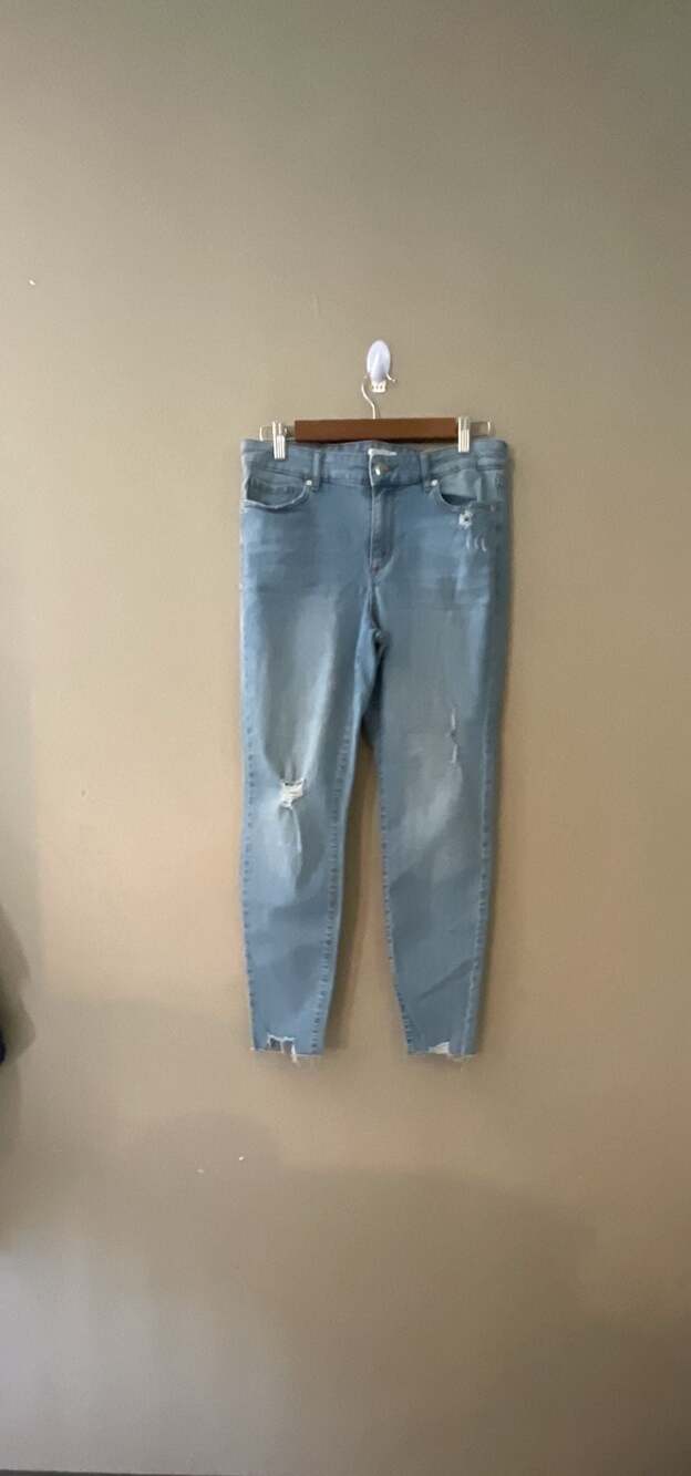 Sofia Jeans by Sofia Vergara Skinny Ankle Distressed Denim Jeans
